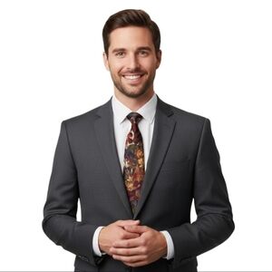 Trimingham's Bermuda Vintage 100% Silk Autumnal Floral Tie